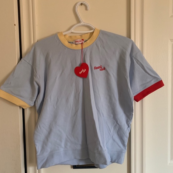 MIXXMIX HEART CLUB Tri-tone colour block t shirt - Picture 4 of 4